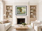 Edward Cucuel Print, Spring Garden in Starnberg (1920) displayed in a Scandinavian living room