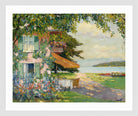 Edward Cucuel Print, Spring Garden in Starnberg (1920) in a white frame
