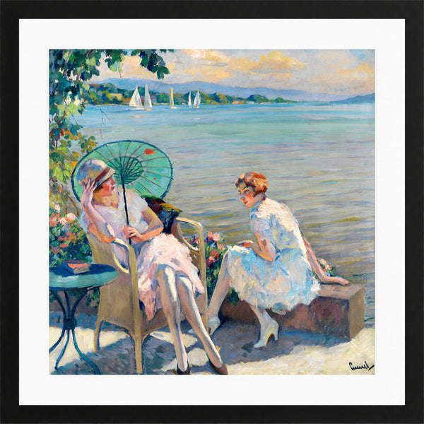 Summer afternoon at the lake (1920) – Edward Cucuel Print