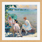 Edward Cucuel Print, Summer afternoon at the lake (1920) in an oak frame