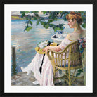 Edward Cucuel Print, Summer evening (1916) in a black frame
