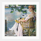 Edward Cucuel Print, Summer evening (1916) in a white frame