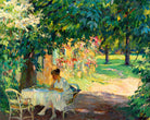 Edward Cucuel Print, Summer in the garden of the artist’s villa on Lake Starnberg (1920) as an unframed print