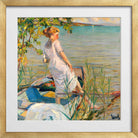 Edward Cucuel Print, Summer morning on Lake Starnberg (1920-25) in a gold frame