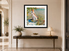 Edward Cucuel Print, Summer morning on Lake Starnberg (1920-25) displayed above a console table