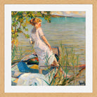 Edward Cucuel Print, Summer morning on Lake Starnberg (1920-25) in an oak frame