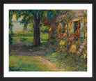 Edward Cucuel Print, The artist’s house on Lake Starnberg (1920) in a black frame