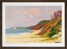 Edward Cucuel Print, The Beach at Rocky Point, Long Island (1930) in a brown frame