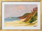 Edward Cucuel Print, The Beach at Rocky Point, Long Island (1930) in a gold frame