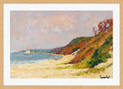 Edward Cucuel Print, The Beach at Rocky Point, Long Island (1930) in an oak frame