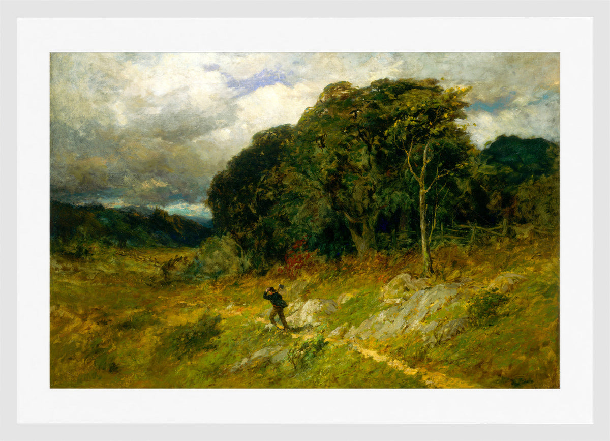Edward Mitchell Bannister Print, Approaching Storm (1886) — white frame