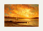 Edward Mitchell Bannister Print, Boat on Sea — rolled canvas