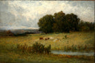 Edward Mitchell Bannister Print, Bright Scene of Cattle near Stream — unframed