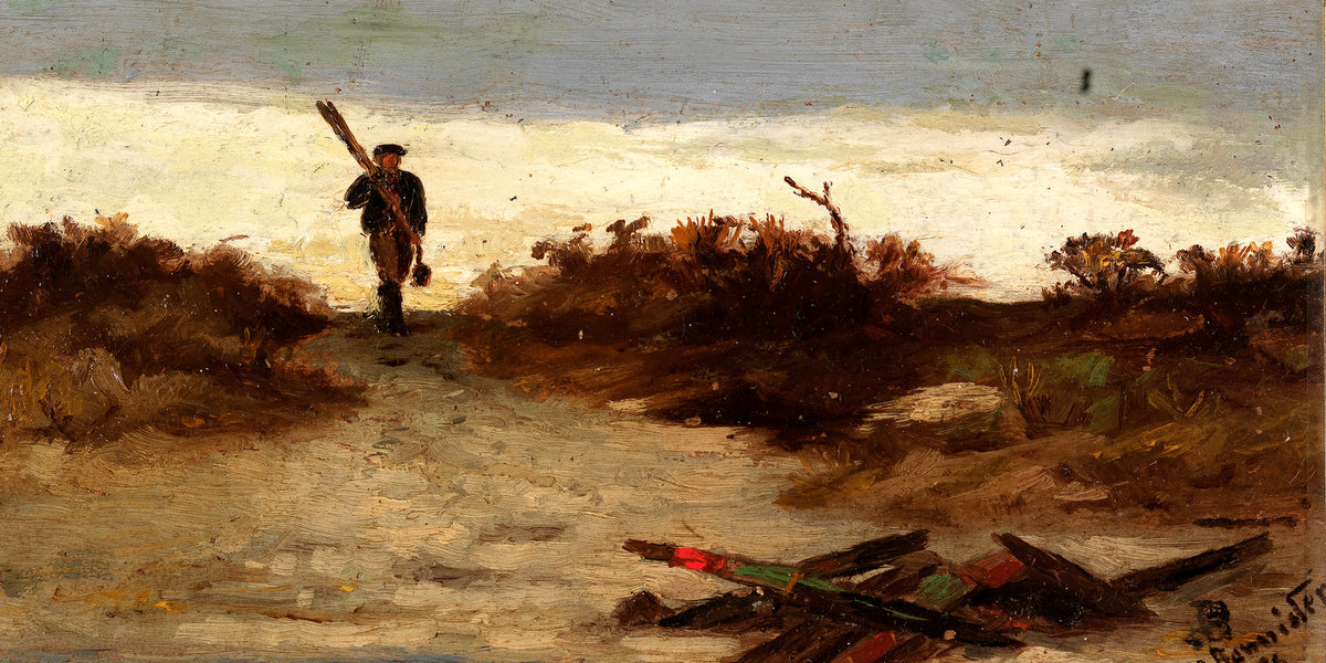 Edward Mitchell Bannister Print, Fisherman by Water (1886) — unframed