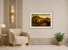 Edward Mitchell Bannister Print, Herdsmen with Cows (1869) — art deco roomset