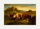 Edward Mitchell Bannister Print, Herdsmen with Cows (1869) — rolled canvas