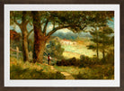 Edward Mitchell Bannister Print, Homeward (1895) — brown frame