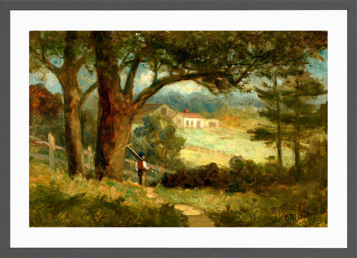 Edward Mitchell Bannister Print, Homeward (1895) — dark grey frame