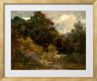 Edward Mitchell Bannister Print, Landscape (Trees) — gold frame