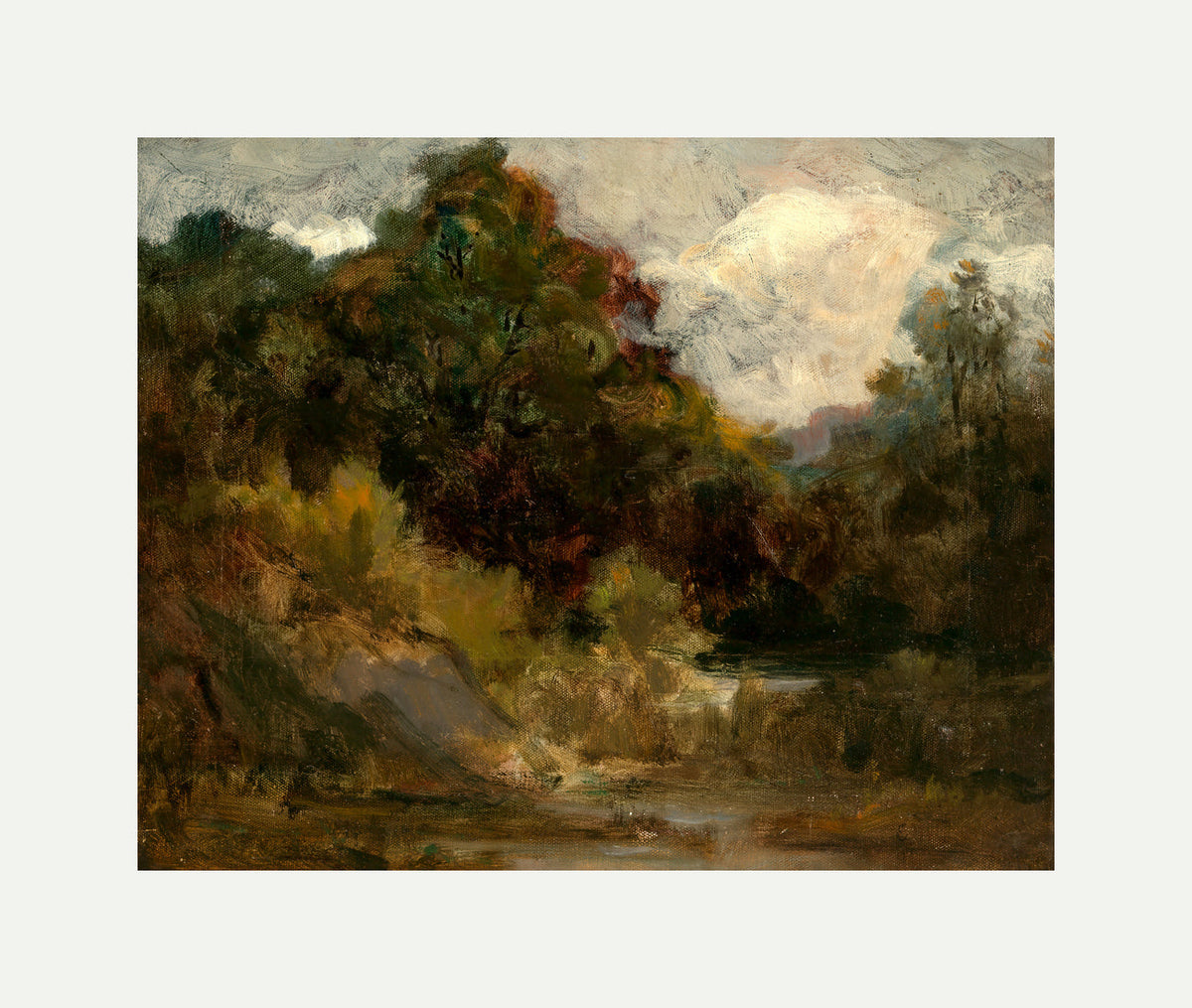 Edward Mitchell Bannister Print, Landscape (Trees) — rolled canvas