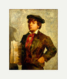 Edward Mitchell Bannister Print, Newspaper Boy (1869) — rolled canvas