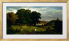 Edward Mitchell Bannister Print, Oak Trees (1876) — gold frame