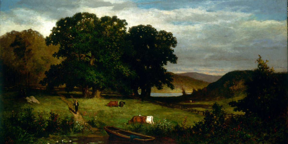 Edward Mitchell Bannister Print, Oak Trees (1876) — unframed