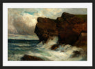 Edward Mitchell Bannister Print, Ocean Cliffs (1881) — black frame