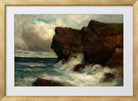 Edward Mitchell Bannister Print, Ocean Cliffs (1881) — gold frame
