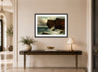 Edward Mitchell Bannister Print, Ocean Cliffs (1881) — hallway
