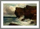 Edward Mitchell Bannister Print, Ocean Cliffs (1881) — light grey frame