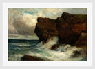 Edward Mitchell Bannister Print, Ocean Cliffs (1881) — white frame