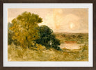 Edward Mitchell Bannister Print, On the Seekonk (1892) — brown frame