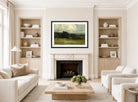 Edward Mitchell Bannister Print, Pleasant Pastures (1887) — living room roomset