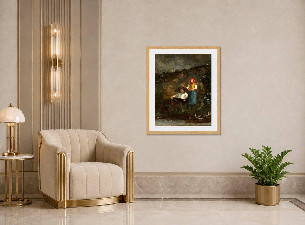 Edward Mitchell Bannister Print, Repose — art deco roomset