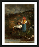 Edward Mitchell Bannister Print, Repose — black frame