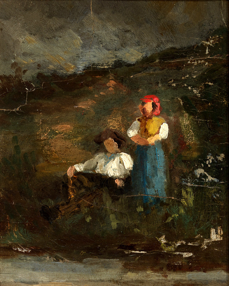 Edward Mitchell Bannister Print, Repose — unframed