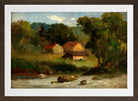 Edward Mitchell Bannister Print, Rocky Farm, Newport (1891) — brown frame