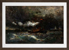 Edward Mitchell Bannister Print, Squall, Brenton Light — brown frame