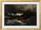 Edward Mitchell Bannister Print, Squall, Brenton Light — gold frame