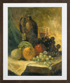 Edward Mitchell Bannister Print, Still Life — brown frame