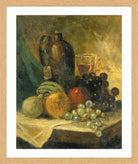 Edward Mitchell Bannister Print, Still Life — oak frame