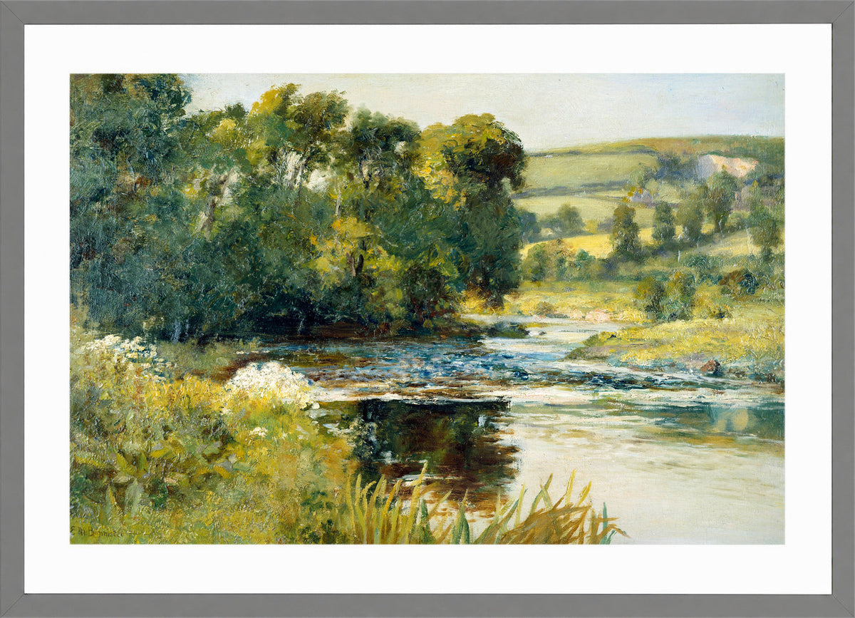 Edward Mitchell Bannister Print, Streamside — light grey frame
