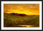 Edward Mitchell Bannister Print, Sunset (1883) — black frame