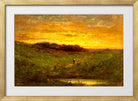 Edward Mitchell Bannister Print, Sunset (1883) — gold frame