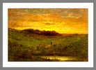 Edward Mitchell Bannister Print, Sunset (1883) — light grey frame