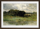 Edward Mitchell Bannister Print, Swale Land (1898) — brown frame