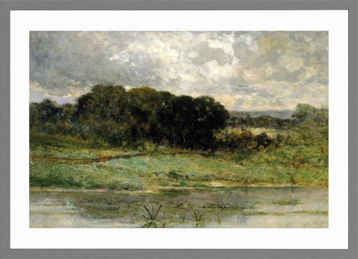 Edward Mitchell Bannister Print, Swale Land (1898) — light grey frame