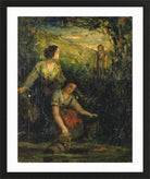 Edward Mitchell Bannister Print, The Drinking Pool (Three Women at Water) (1894) — black frame