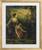 Edward Mitchell Bannister Print, The Drinking Pool (Three Women at Water) (1894) — gold frame